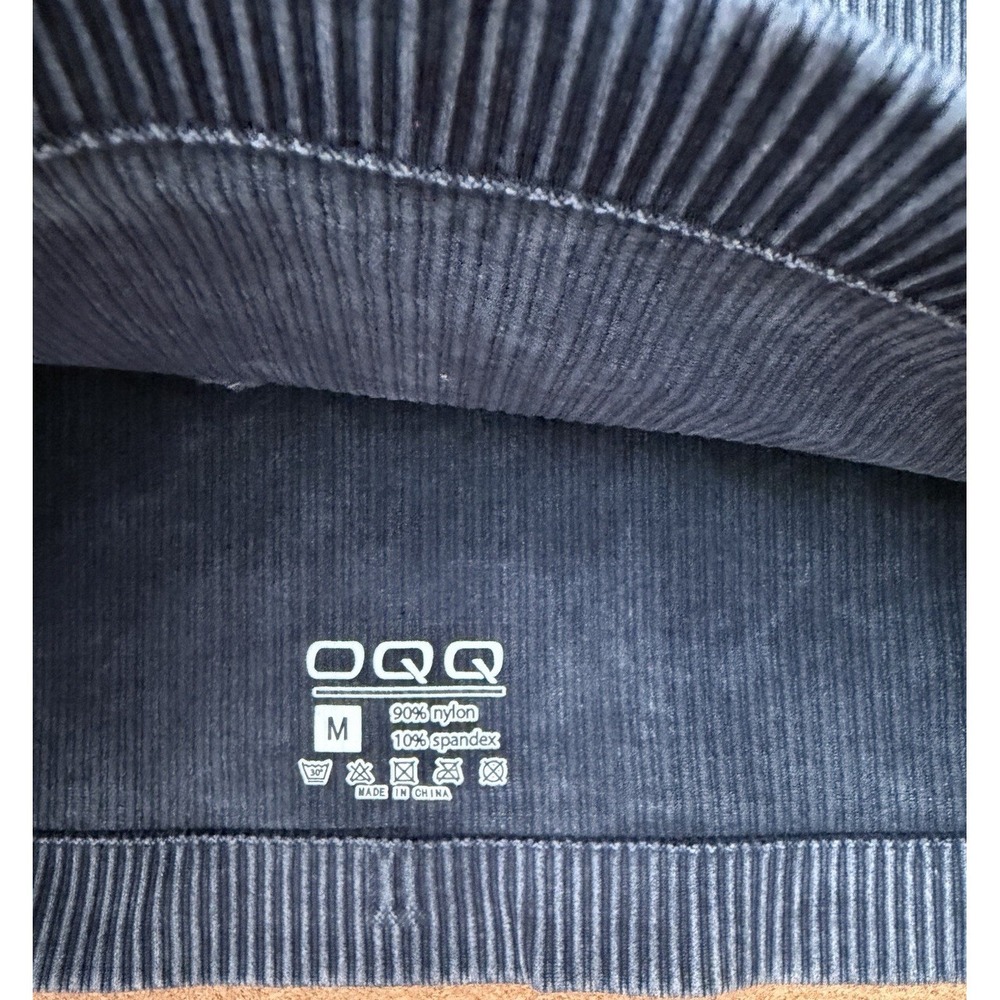 OQQ Ribbed Seamless Tank Top Black Gray NWOT Size S - Picture 2 of 3